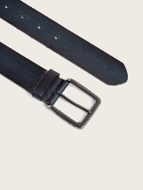 Curea din piele cu aspect uzat - Albastru_1715387