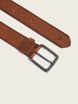 Curea din piele cu aspect uzat - Maro_9402377
