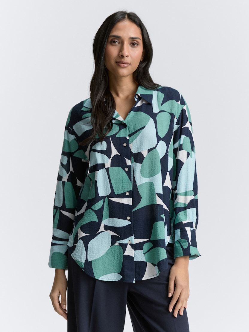 Bluza s potiskom po celotnem oblačilu - Vzorec/večbarvna_9046133