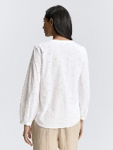 Bluză cu broderie - Alb_5330661