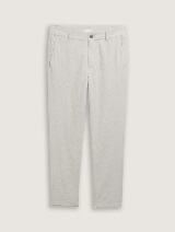 Pantaloni chino din bumbac şi in - Bej_480300