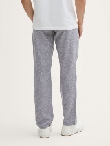 Pantaloni chino din bumbac şi in - Gri_6217451