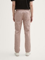 Pantaloni din bumbac şi in - Bej_790282