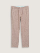 Pantaloni din bumbac şi in - Bej_790282