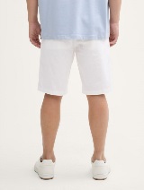 Kratke pantalone od mešavine pamuka i lana - Bela_5130869