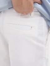 Kratke pantalone od mešavine pamuka i lana - Bela_5130869