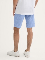 Pantaloni scurţi din bumbac şi in - Albastru_8934692
