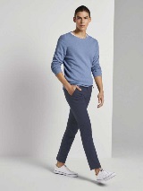 Pantaloni chino texturaţi - Albastru_8696452