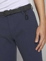 Pantaloni chino texturaţi - Albastru_8696452