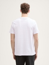 Tricou în dungi - Alb_5865155