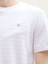 Tricou în dungi - Alb_5865155