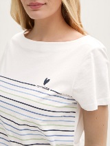 Tricou în dungi - Alb_8992282
