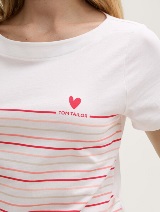 Tricou în dungi - Bej_3224955