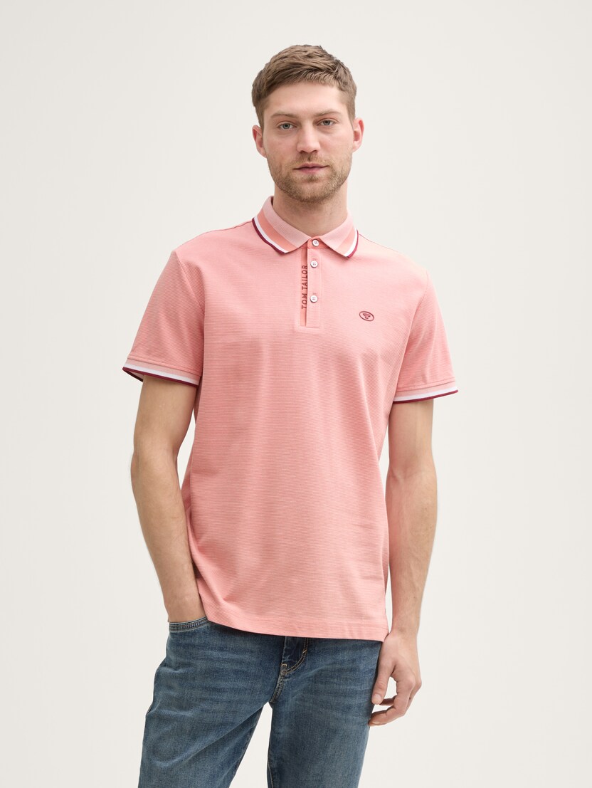 Črtasta polo majica - Oranžna_145053