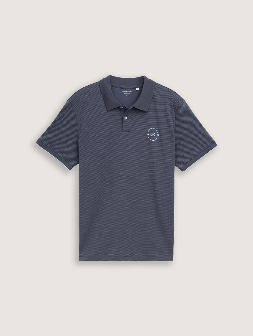 Črtasta polo majica - Siva_7231815