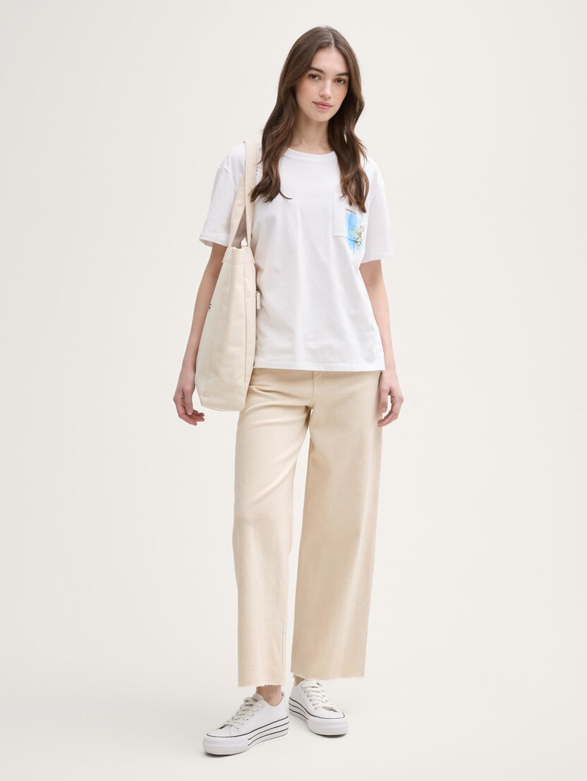 Blugi culotte - Bej_6489643