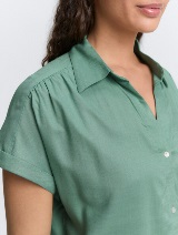 Bluză din material compact - Verde_1133520