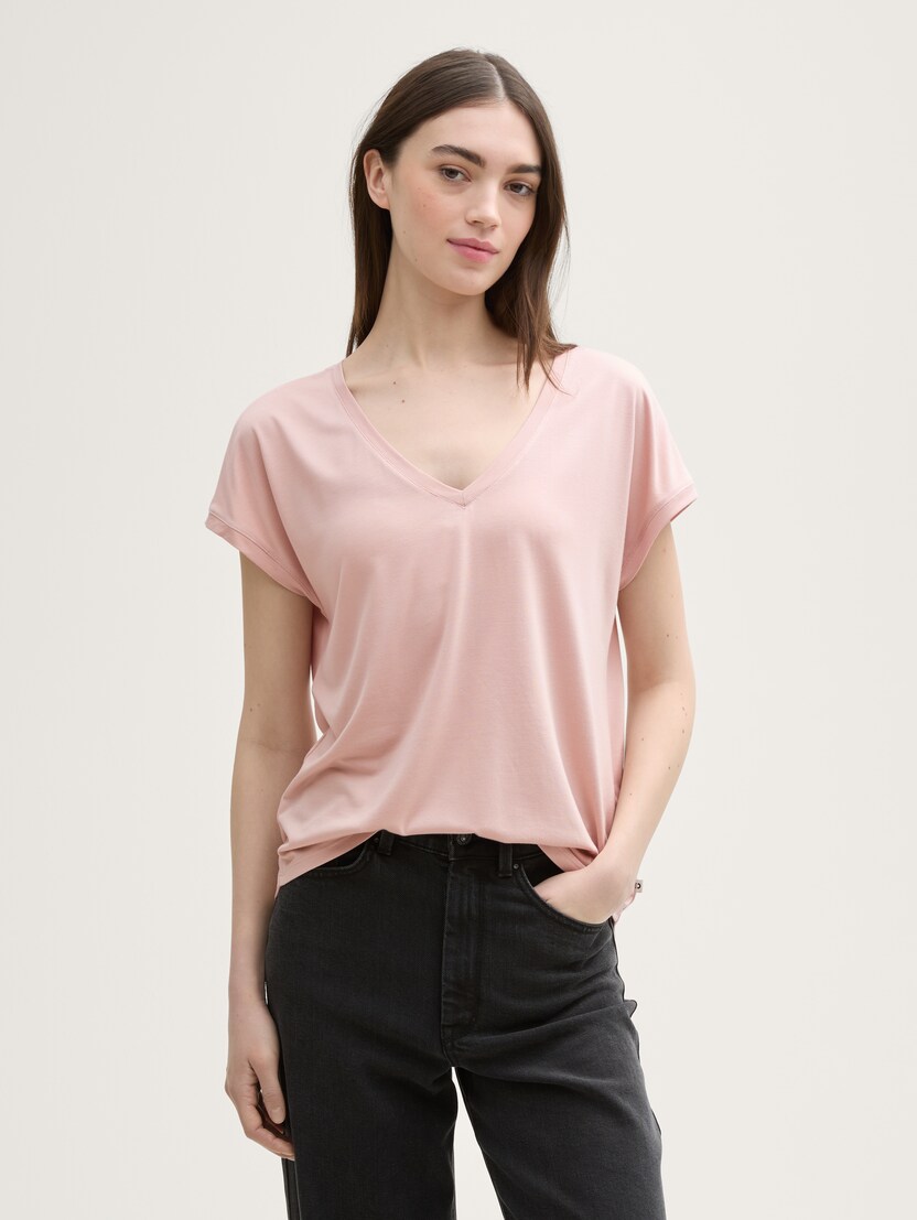 Tricou solid - Roz_1004163