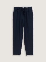 Pantaloni din in - Albastru_2380671