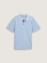Bluză polo din jerse - Albastru_1904248