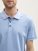 Bluză polo din jerse - Albastru_1904248