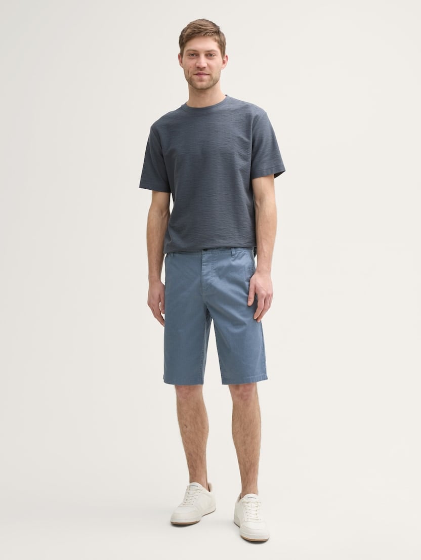  Pantaloni scurţi chino cu imprimeu minimalist - Albastru-1044706-37216-16
