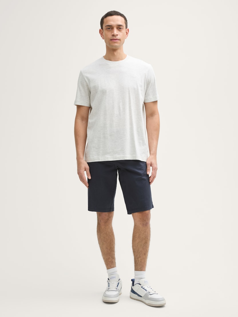 Pantaloni scurţi chino cu imprimeu minimalist - Albastru-1044706-37213-16