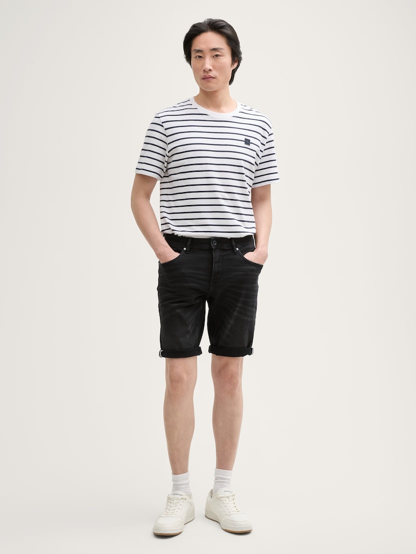 Pantaloni scurţi Josh regular fit jeans - Negru_3931318