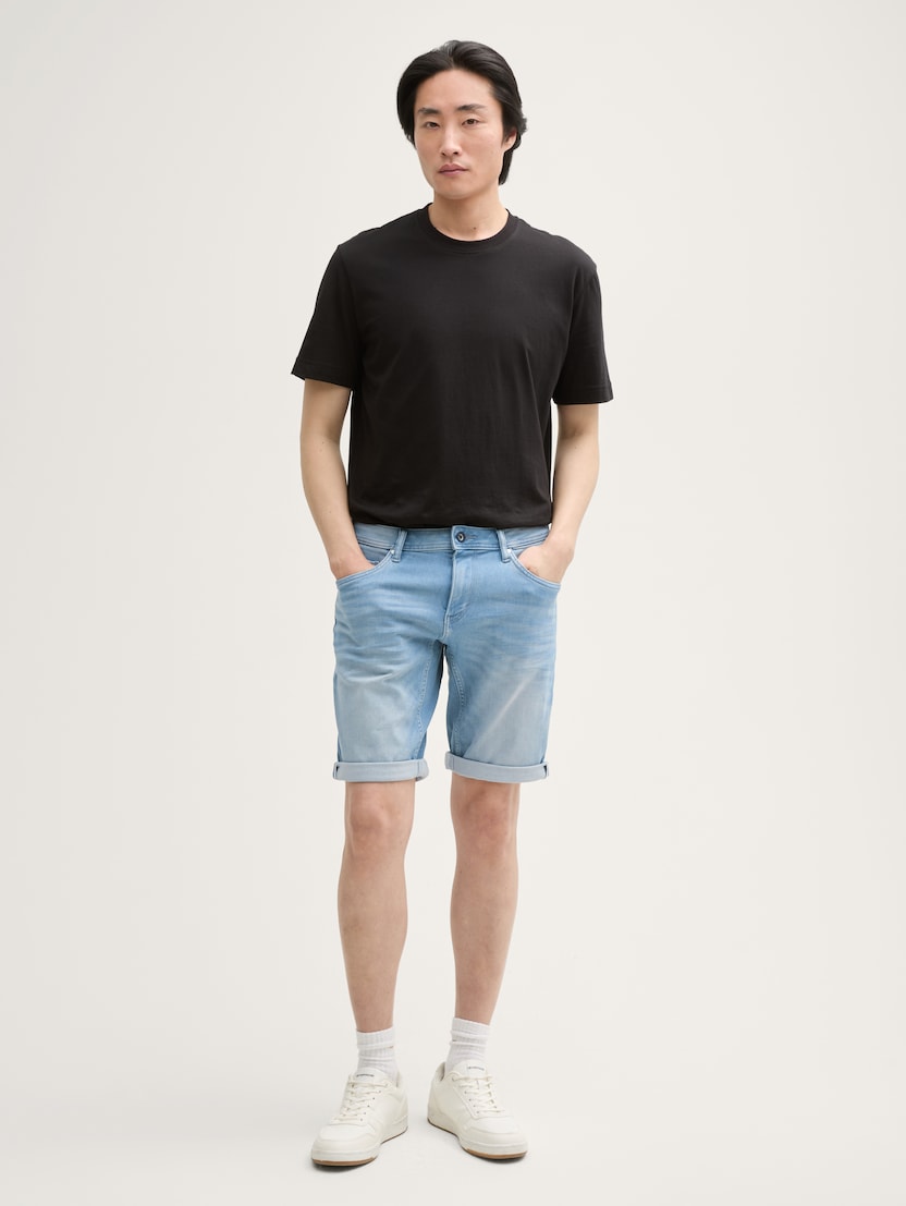 Pantaloni scurţi Josh regular fit jeans - Albastru_3793863