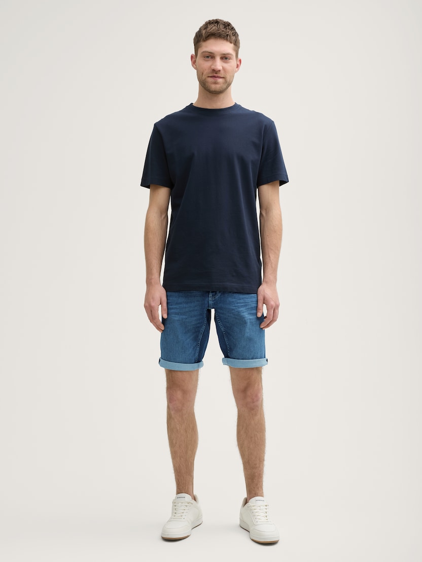 Josh kratke jeans hlače regular kroja - Plava_679130