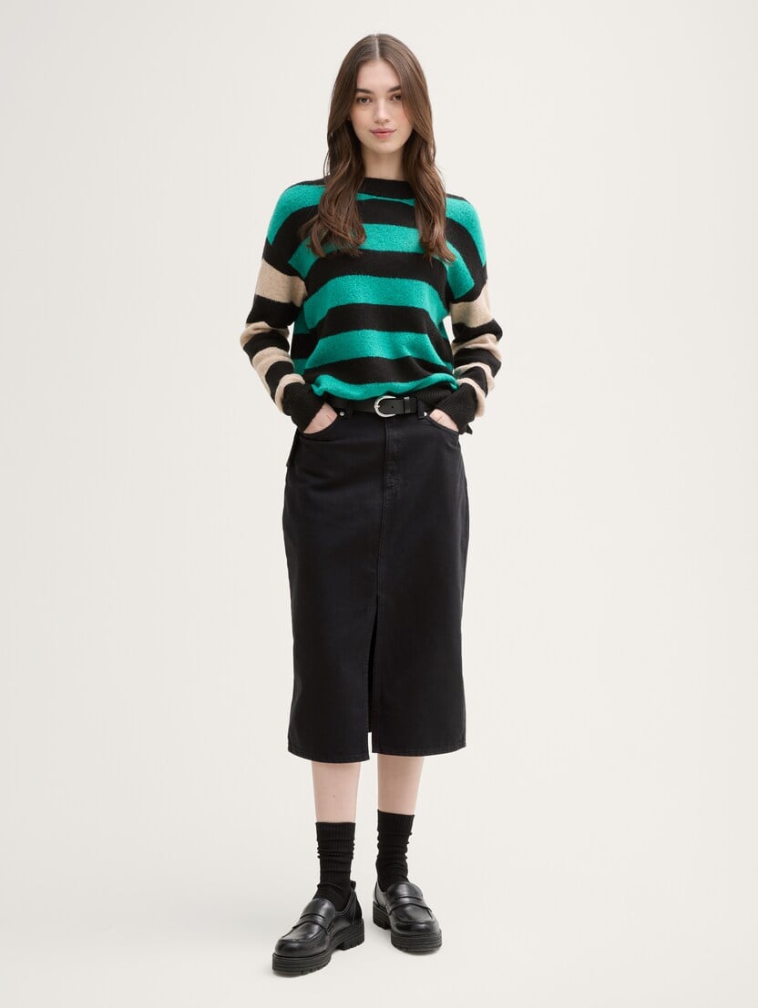 Fustă din denim - Negru-1046677-14482-16