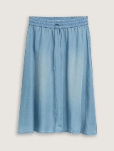 Fustă din Tencel - Albastru_6648921