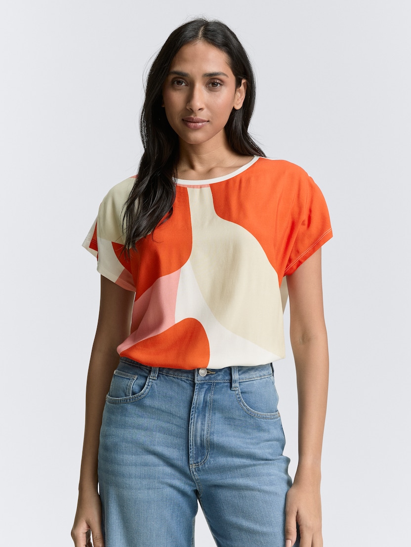  Tricou mix materiale - Model/Mai multe culori-1045569-38042-16