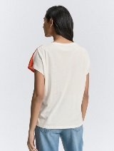 Tricou mix materiale - Model/Mai multe culori_7405244