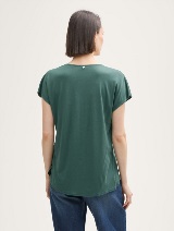 Tricou mix materiale - Verde_1670494