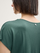 Tricou mix materiale - Verde_1670494