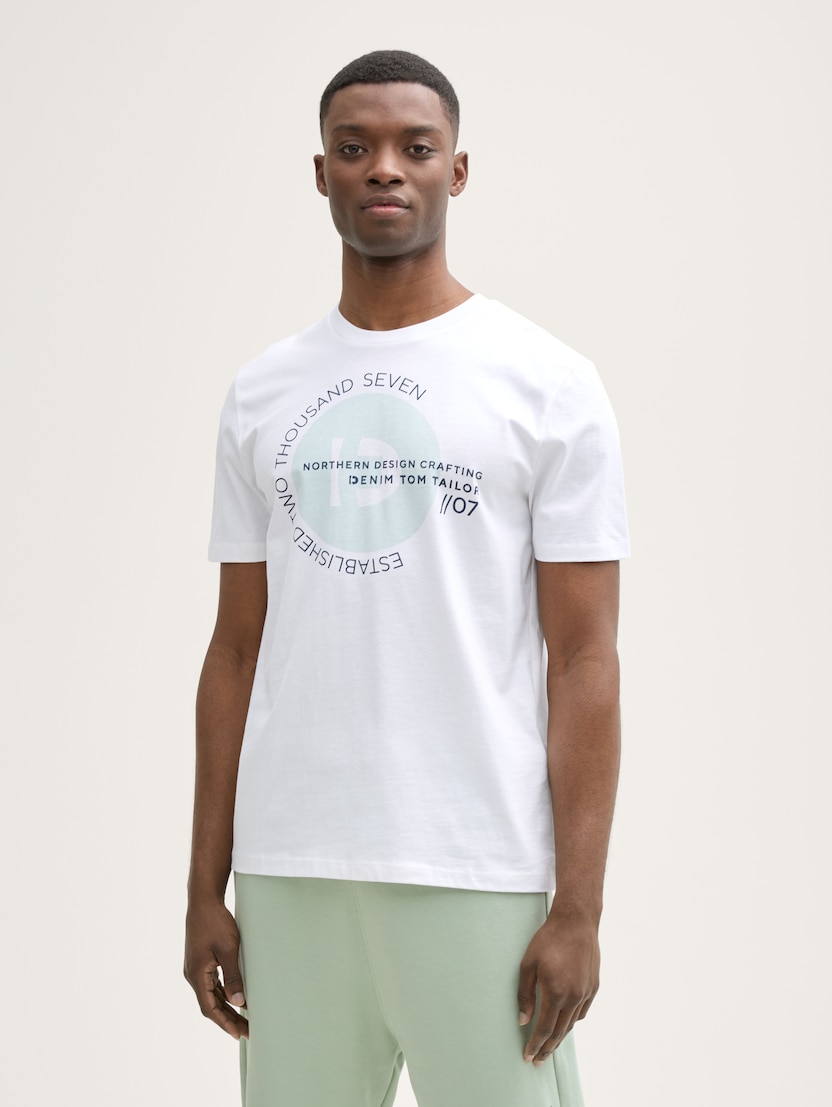 Tricou cu imprimeu - Alb_1856389