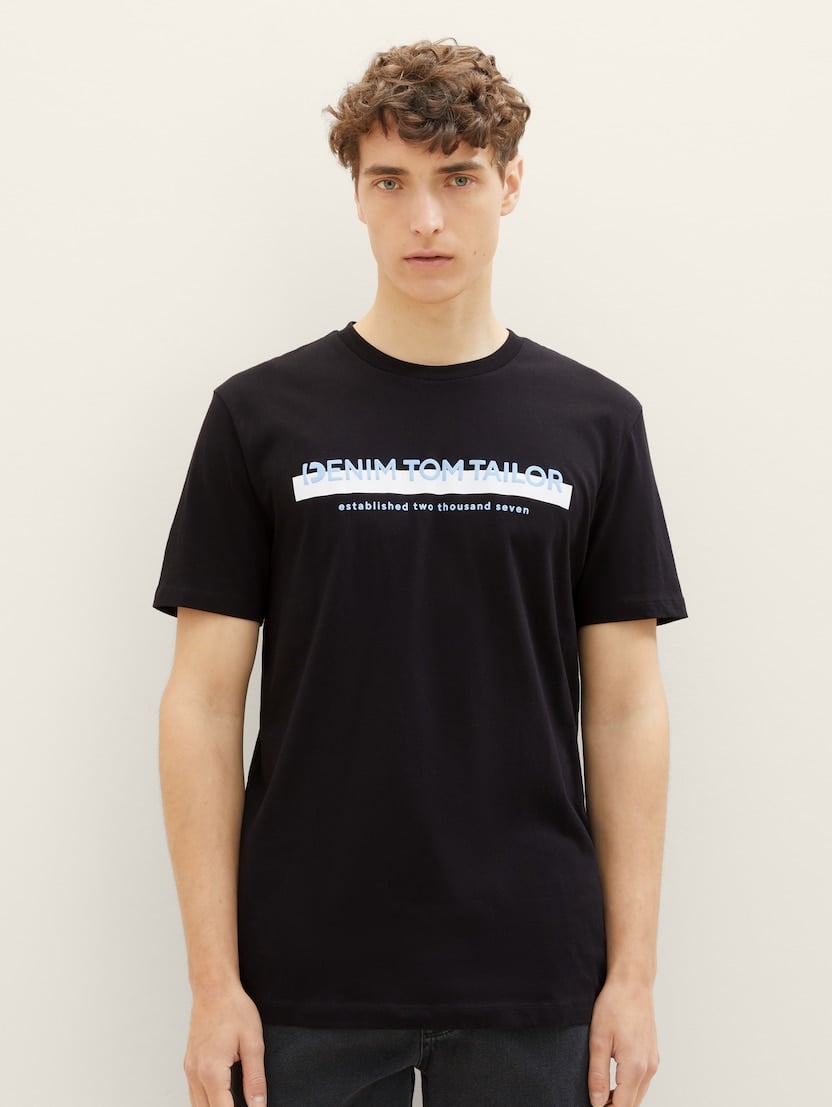 Tricou cu imprimeu - Negru