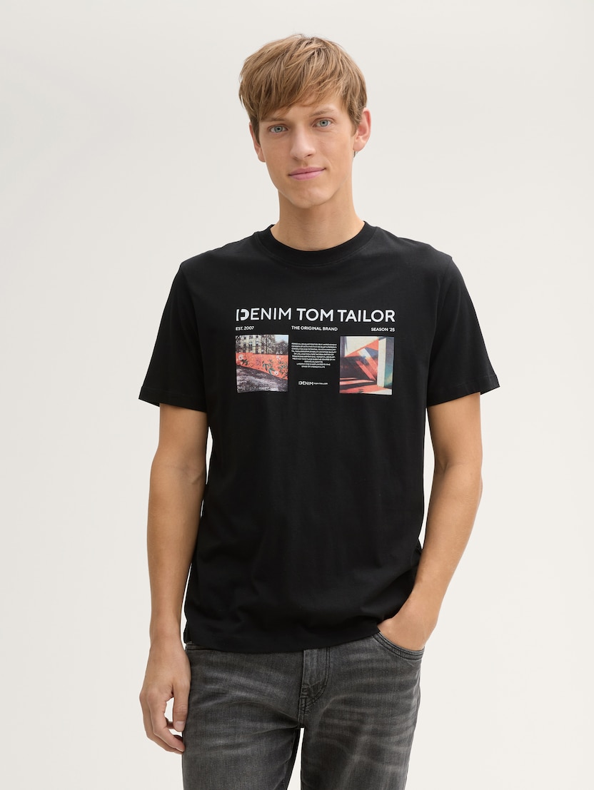 Tricou cu imprimeu - Negru
