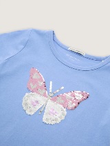 Tricou cu imprimeu - Albastru_5378409