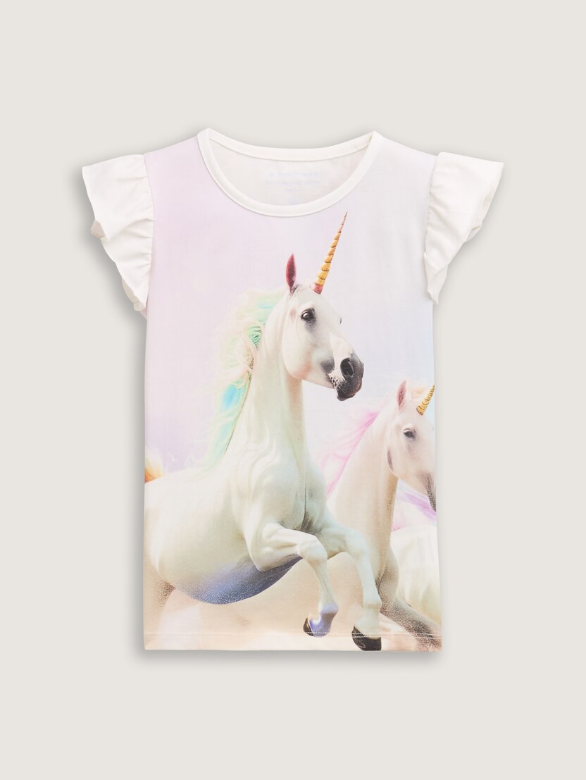 Tricou cu imprimeu integral - Alb_651900