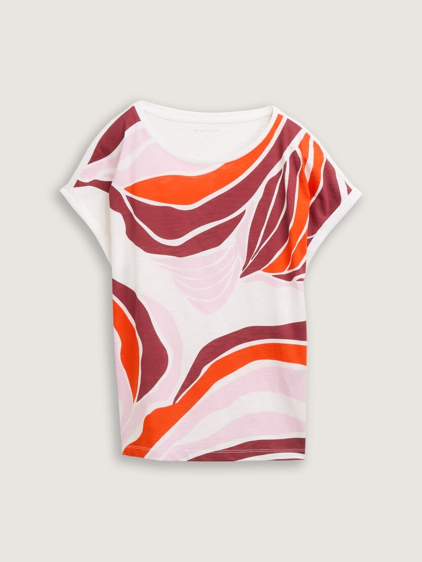 Tricou cu imprimeu integral - Alb-1047064-10315-16