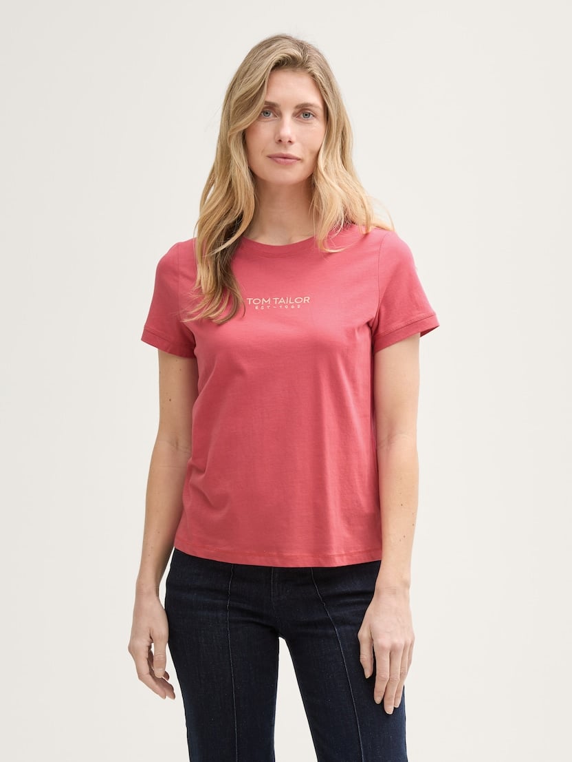  Tricou cu imprimeu - Roşu-1045543-11016-16