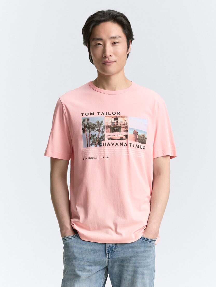 Tricou cu imprimeu - Roz_1213942