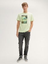 Tricou cu imprimeu - Galben_7784393