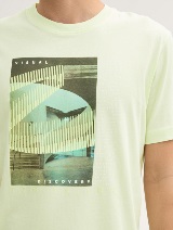 Tricou cu imprimeu - Galben_7784393