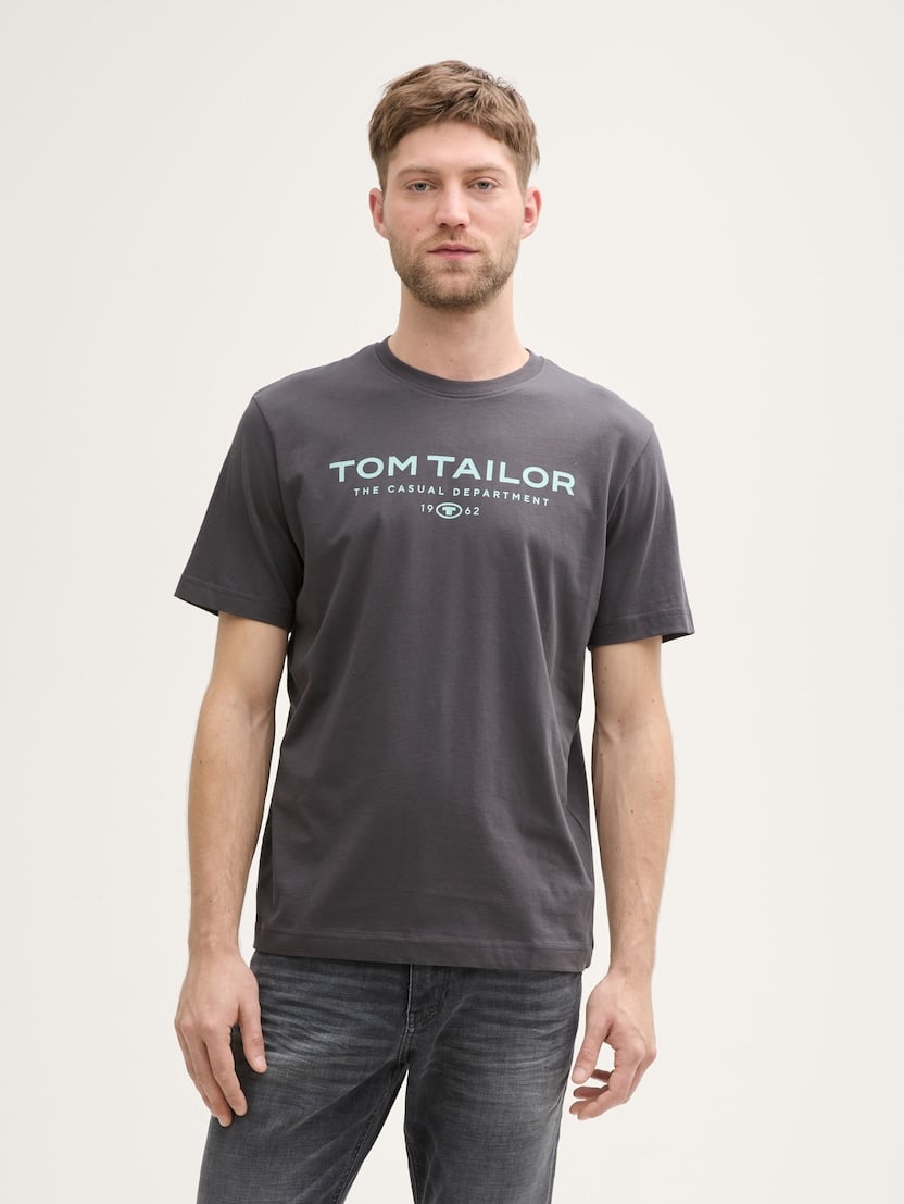 Tricou cu imprimeu - Gri_1380400