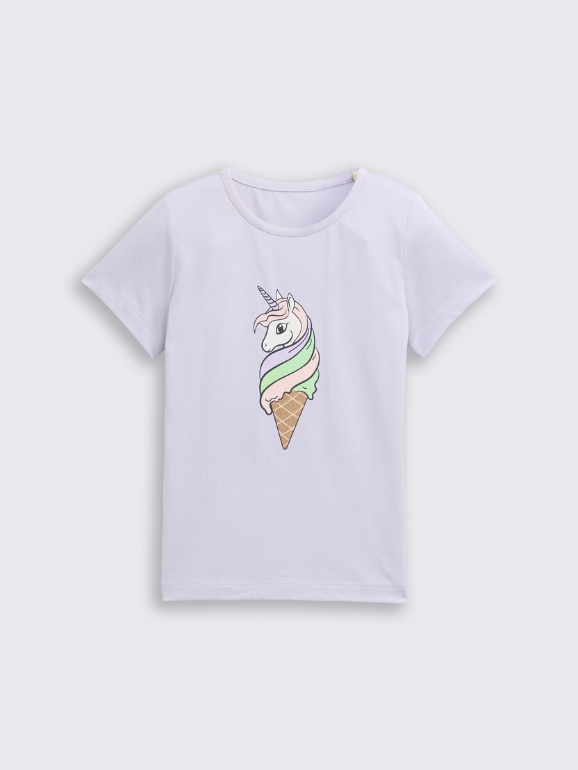 Tricou cu imprimeu - Mov_162915