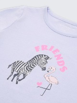 Tricou cu imprimeu - Mov_397854