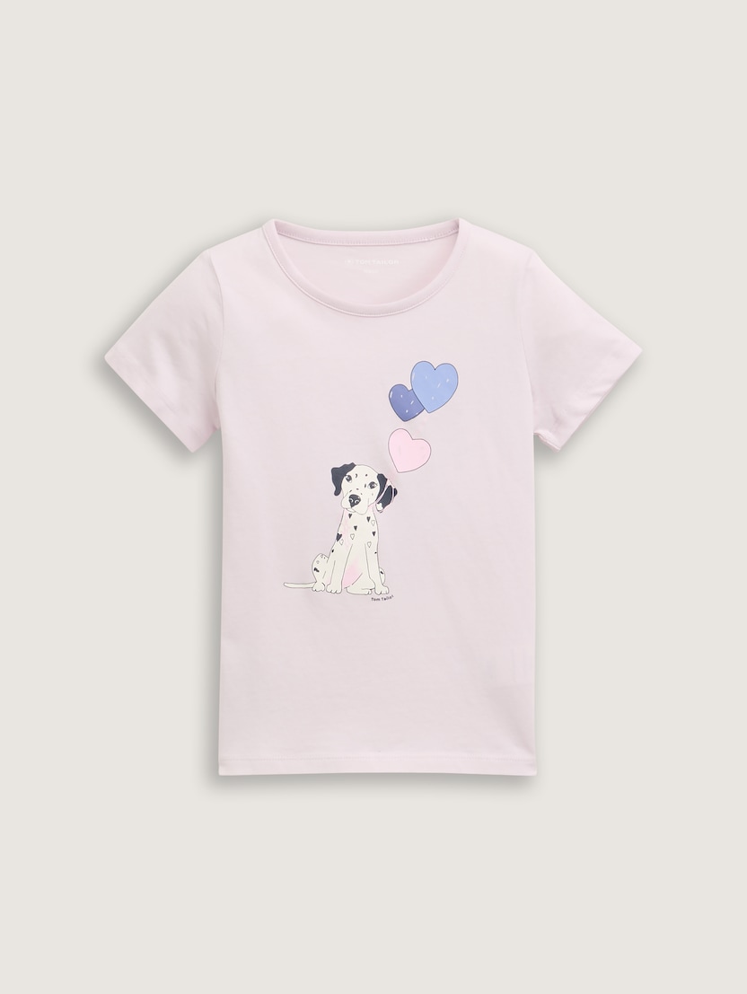 Tricou cu imprimeu - Mov_4678250